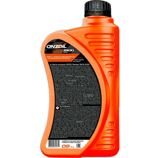 Моторное масло ONZOIL Premium 5W-30 A5/B5 Синтетическое — 0.9L