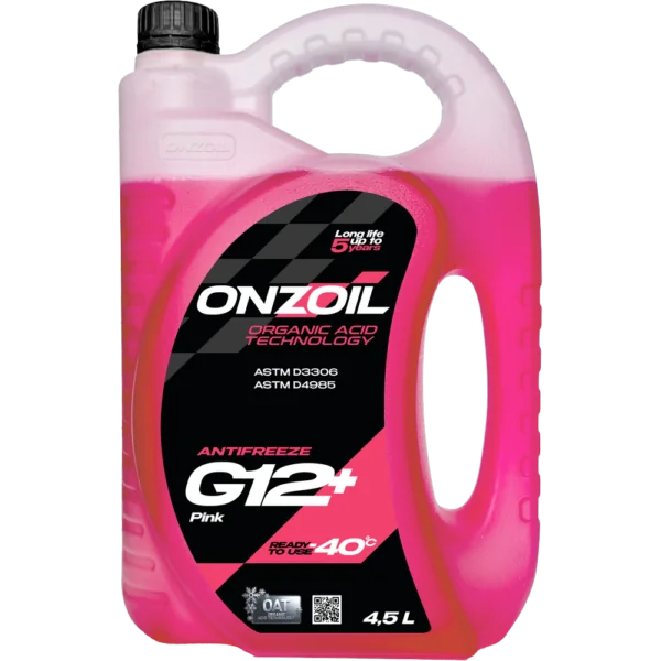 Антифриз ONZOIL Аntifreeze G12+ Pink -40 Карбоксилатный — 4.5L