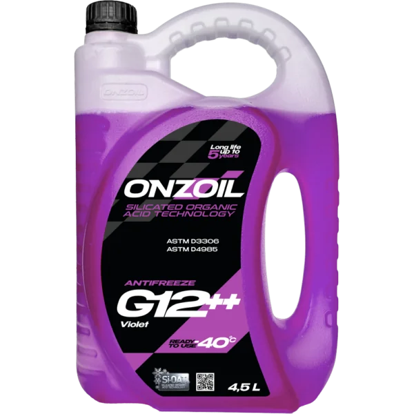 Антифриз ONZOIL Аntifreeze G12++ Violet -40 Лобридный — 4.5L