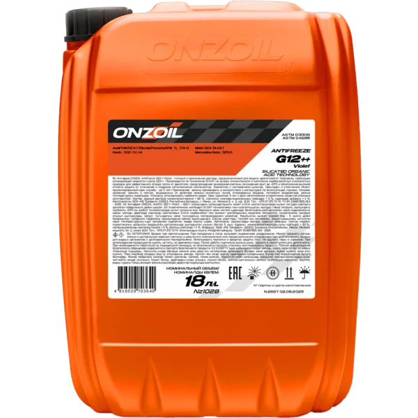 Антифриз ONZOIL Аntifreeze G12++ Violet -40 Лобридный — 18L