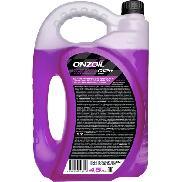 Антифриз ONZOIL Аntifreeze G12++ Violet -40 Лобридный — 4.5L