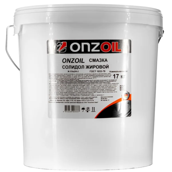 Смазка ONZOIL Солидол Ж — Масса нетто 17kg