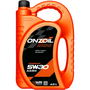 Моторное масло ONZOIL Premium 5W-30 A3/B4 Синтетическое — 4.5L
